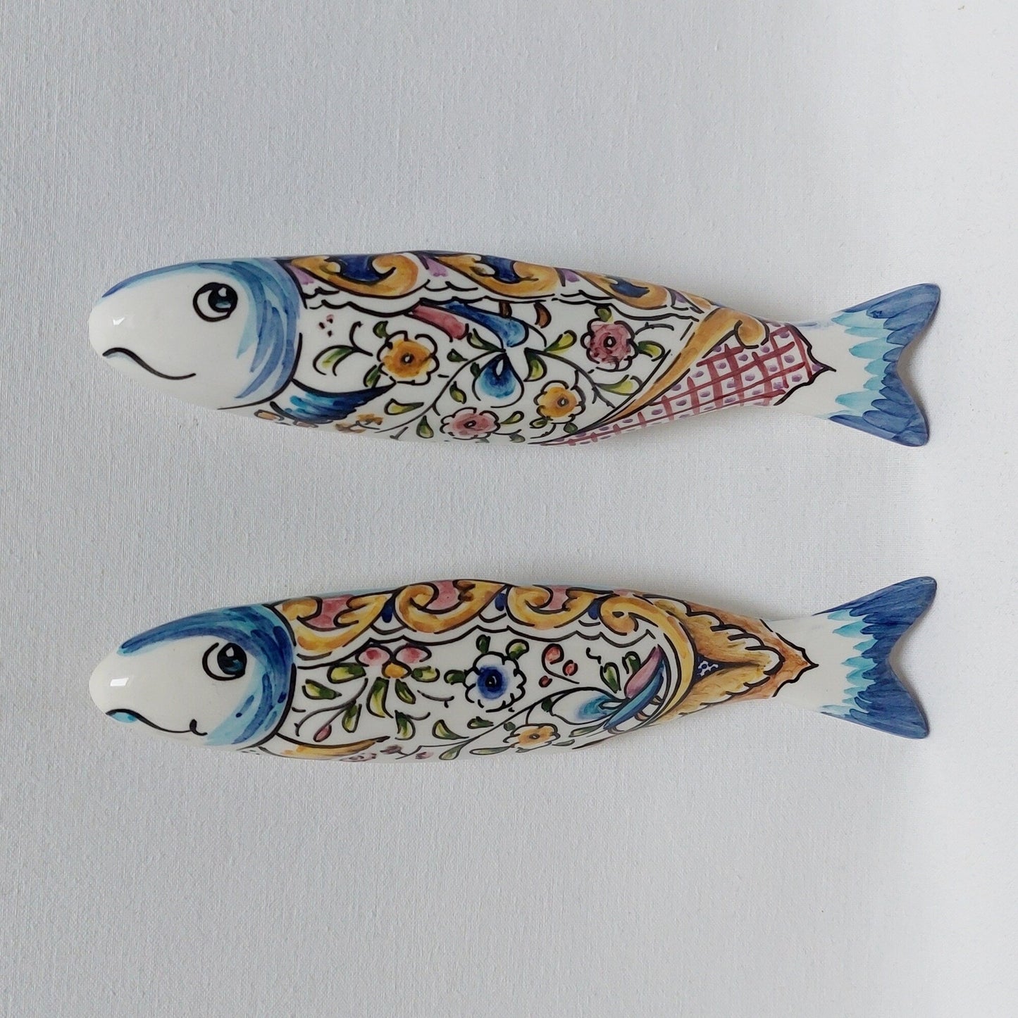 Ceramic sardines Set of 2, Portuguese sardines, sardines, sardines wall decoration, traditional ceramic, Portuguese ceramic
