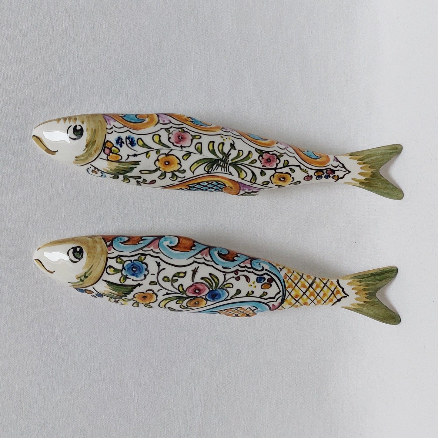 Ceramic sardines Set of 2, Portuguese sardines, sardines, sardines wall decoration, traditional ceramic, Portuguese ceramic