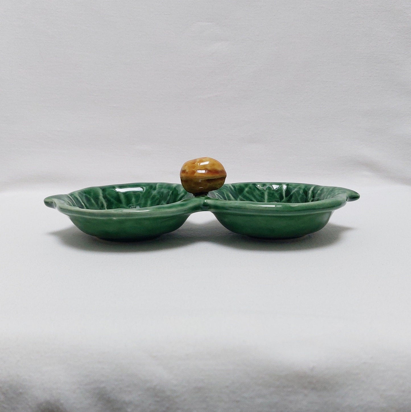 Appetizer ceramic cabbage plate, Portuguese Ceramic Appetizer Plate cabbage, Appetizer tray Ceramic Cabbage leaf design