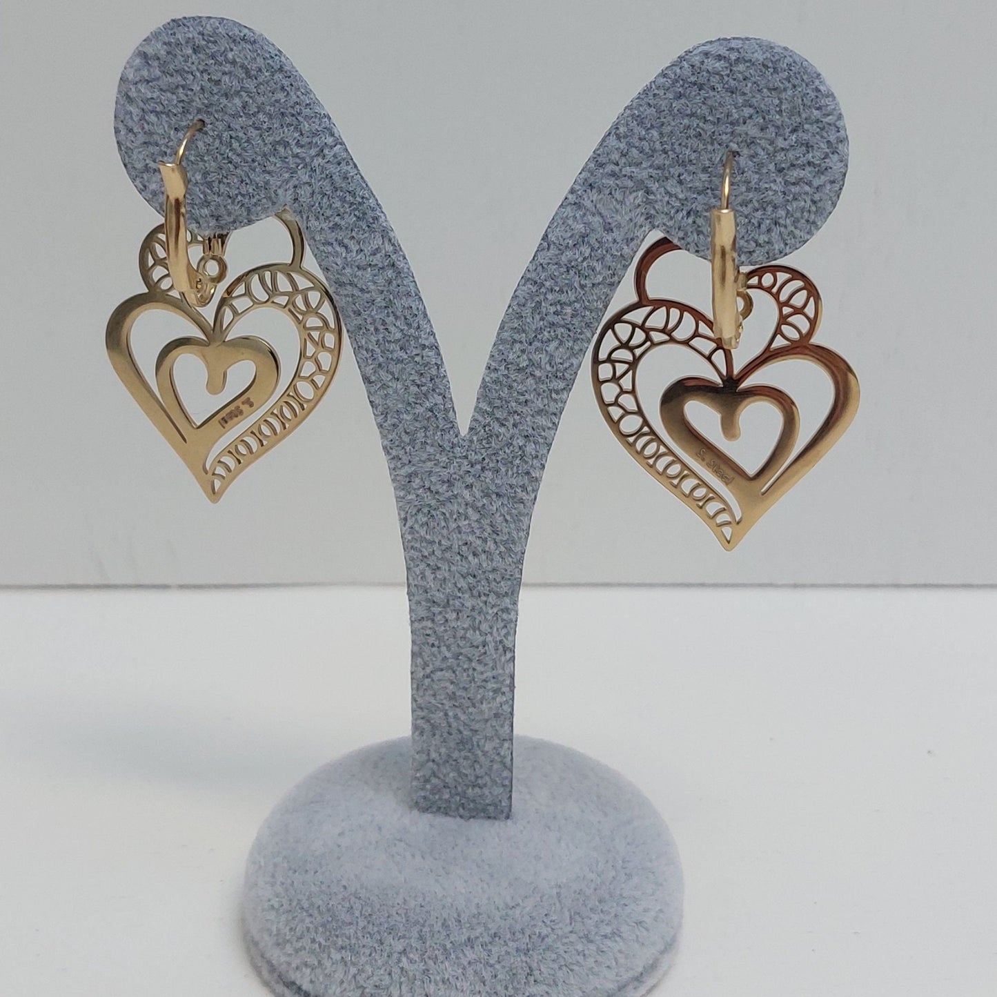 Gold Plated Filigree Heart Jewelry Set - Portuguese Style
