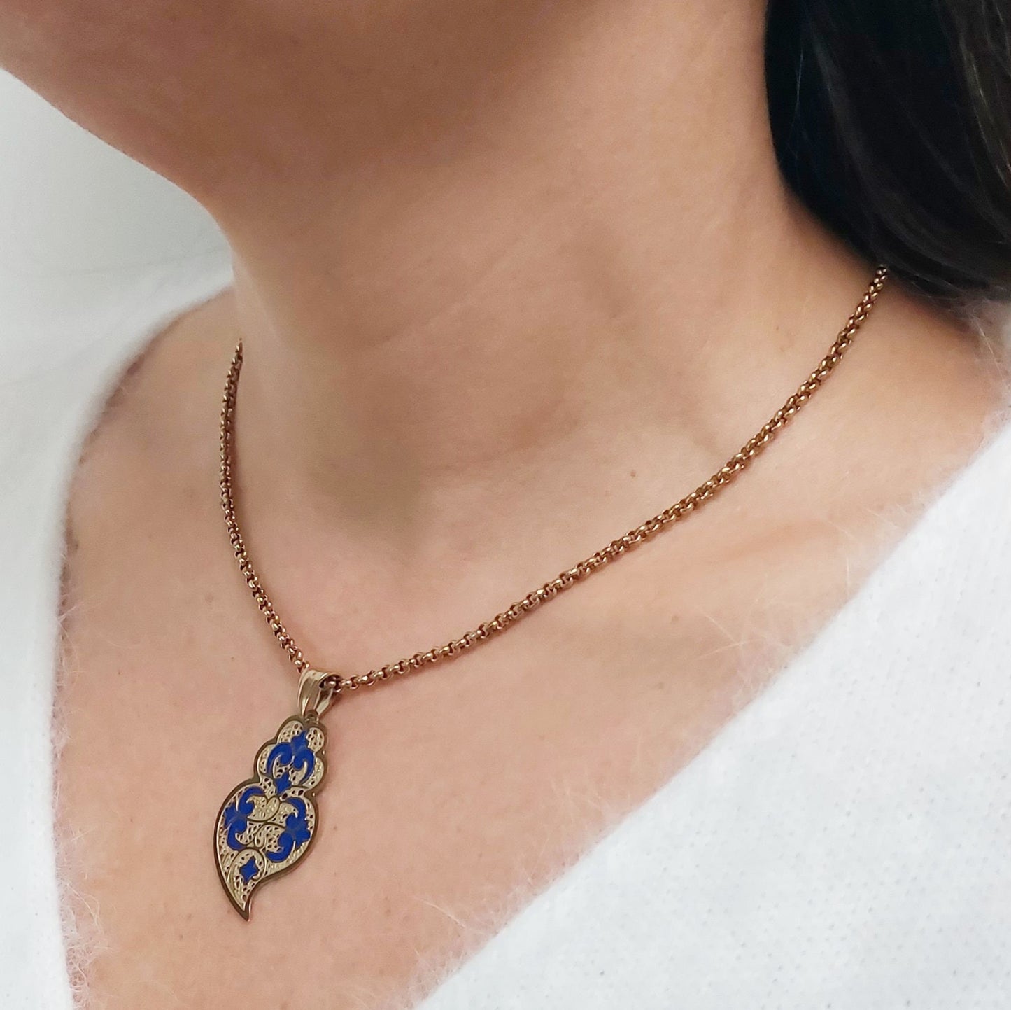 Gold Plated Filigree Heart Necklace, Portuguese Viana Design