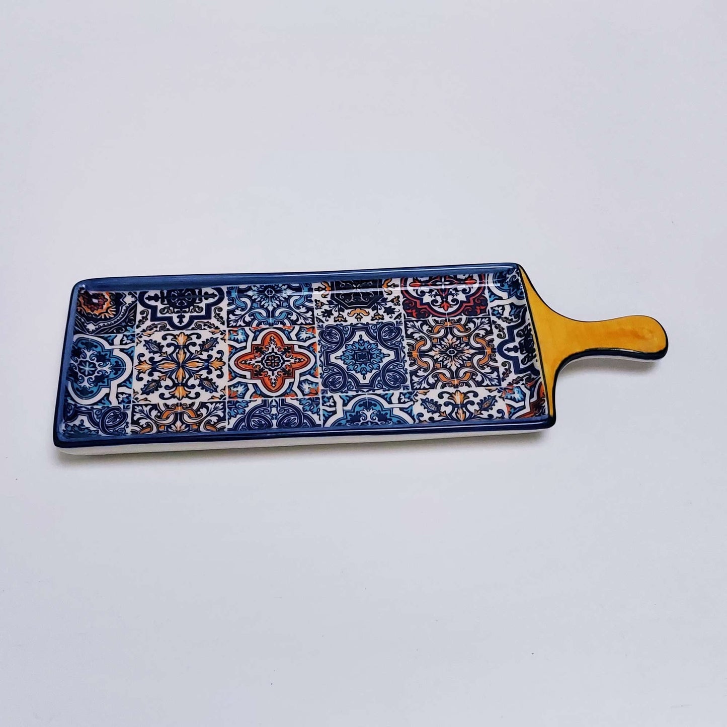 Appetizer Ceramic Tray | Portugueses Tiles Appetizer Table| Serving Tray | Rectangular Tray | Portuguese Dinnerware |
