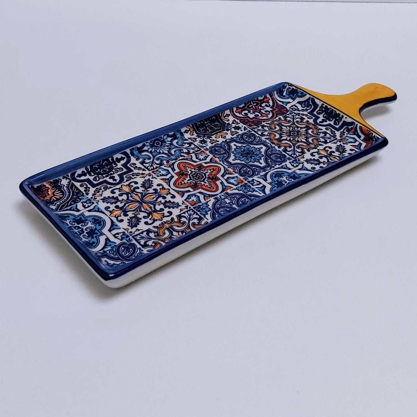 Appetizer Ceramic Tray | Portugueses Tiles Appetizer Table| Serving Tray | Rectangular Tray | Portuguese Dinnerware |