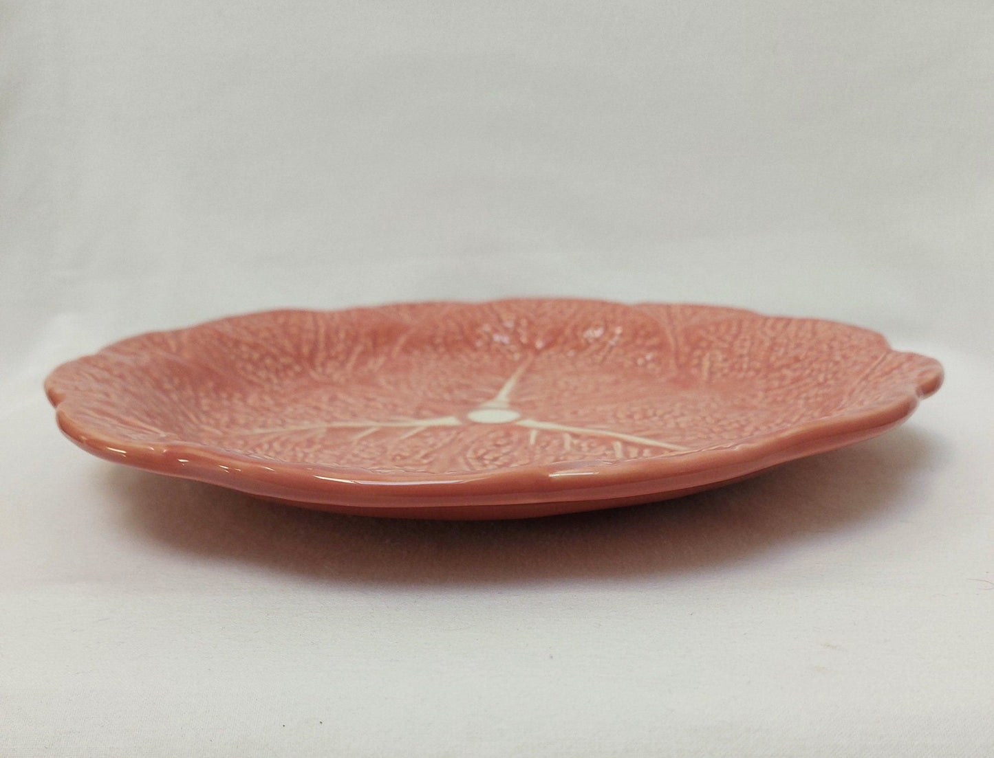 Set x6 Ceramic Plates, Ceramic Cabbage leaf design, Handmade Porttery, Old Rose Ceramic plate set for 6, Wedding Gift