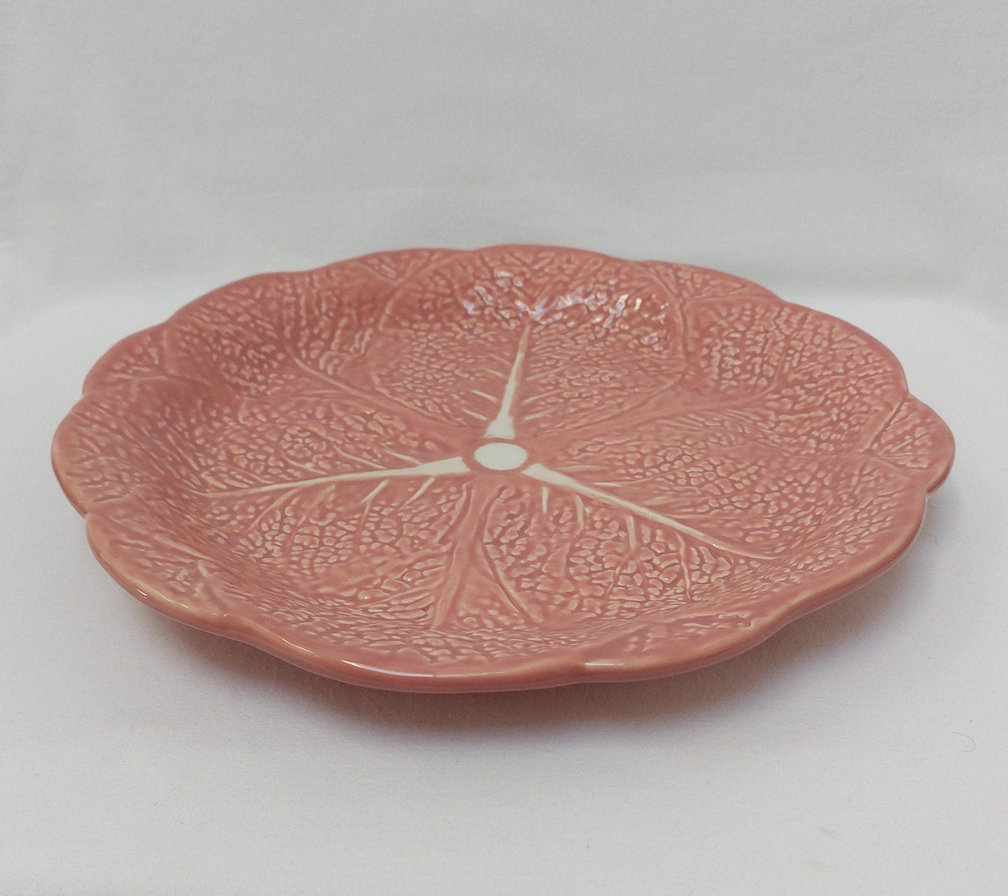 Set x6 Ceramic Plates, Ceramic Cabbage leaf design, Handmade Porttery, Old Rose Ceramic plate set for 6, Wedding Gift
