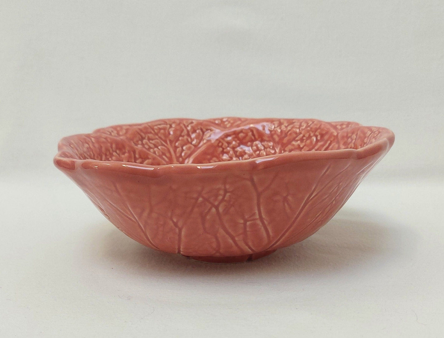 Set x6 Ceramic Plates, Ceramic Cabbage leaf design, Handmade Porttery, Old Rose Ceramic plate set for 6, Wedding Gift