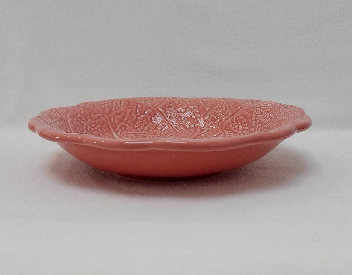 Set x6 Ceramic Plates, Ceramic Cabbage leaf design, Handmade Porttery, Old Rose Ceramic plate set for 6, Wedding Gift