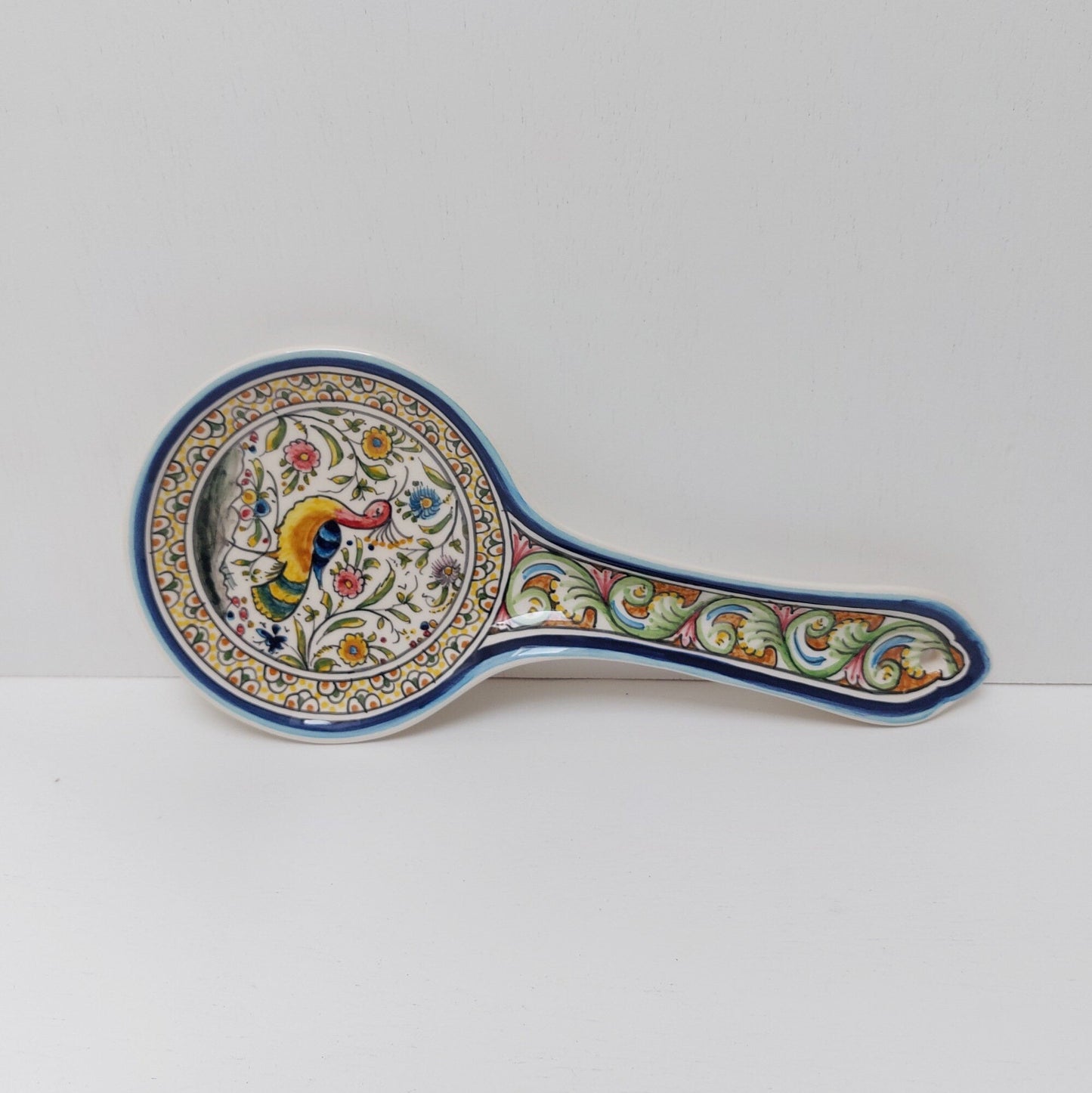 Ceramic Spoon Rest hand painted| Traditional portuguese ceramic of Coimbra| Hand painted ceramic| Portuguese ceramic| Gifts for chefs