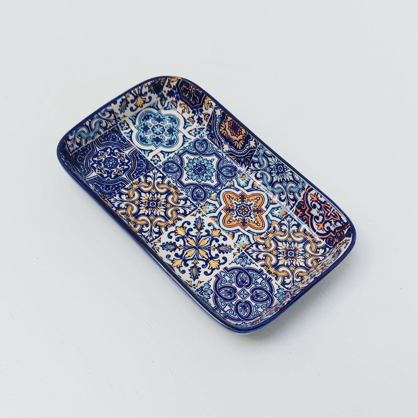 Jewelry tray, Decorative tray, Jewelry tray, Decorated oval tray for the bathroom| Ceramic soap dish