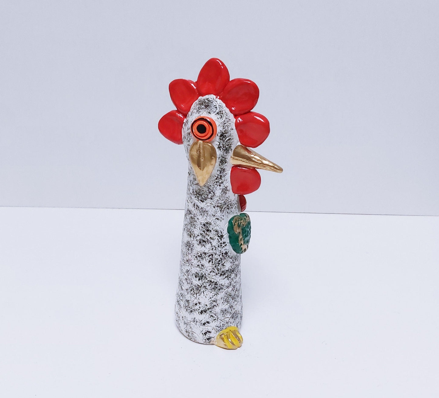 Portuguese Rooster | Barcelos Rooster | Hand Painted Ceramic Rooster | Singular Christmas Gift|Multicolor Portuguese Rooster|Unique piece
