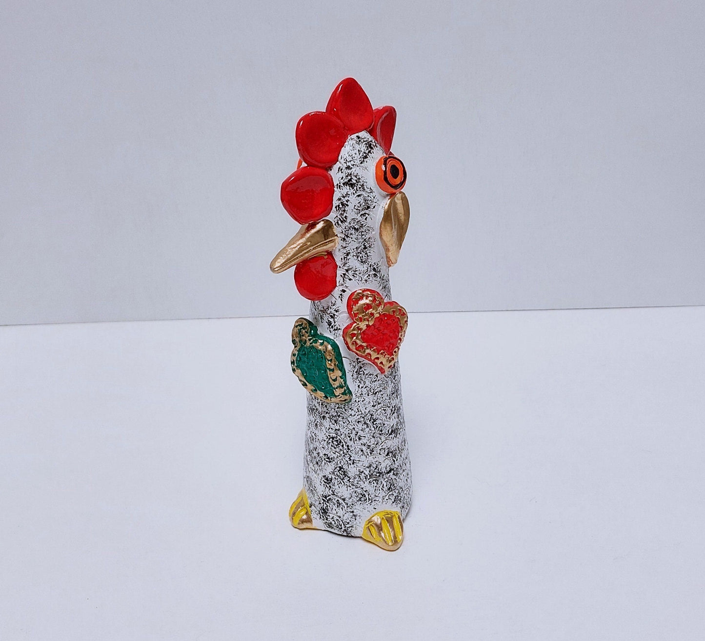 Portuguese Rooster | Barcelos Rooster | Hand Painted Ceramic Rooster | Singular Christmas Gift|Multicolor Portuguese Rooster|Unique piece