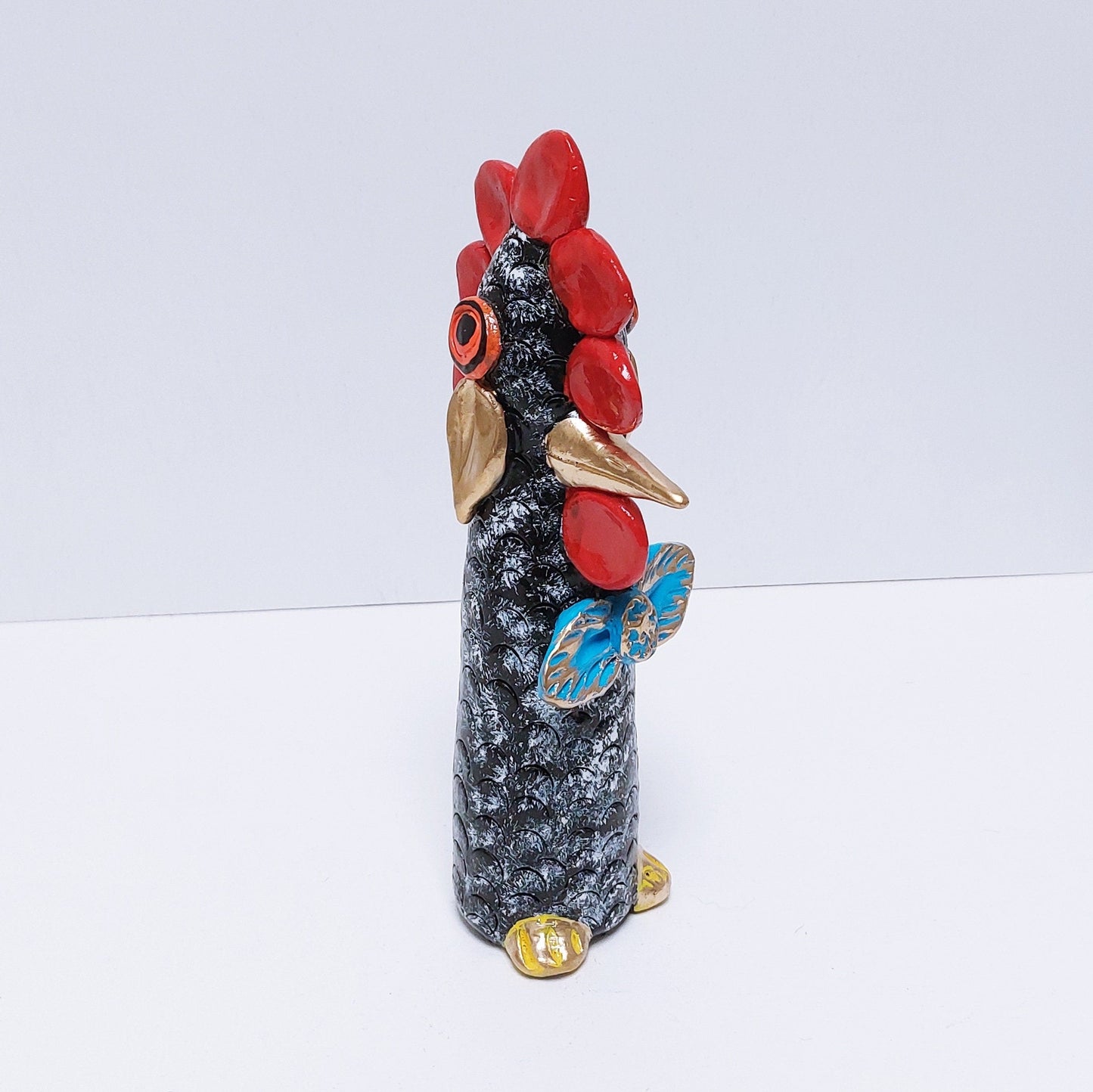 Portuguese Rooster | Barcelos Rooster | Hand Painted Ceramic Rooster | Singular Christmas Gift|Multicolor Portuguese Rooster|Unique piece