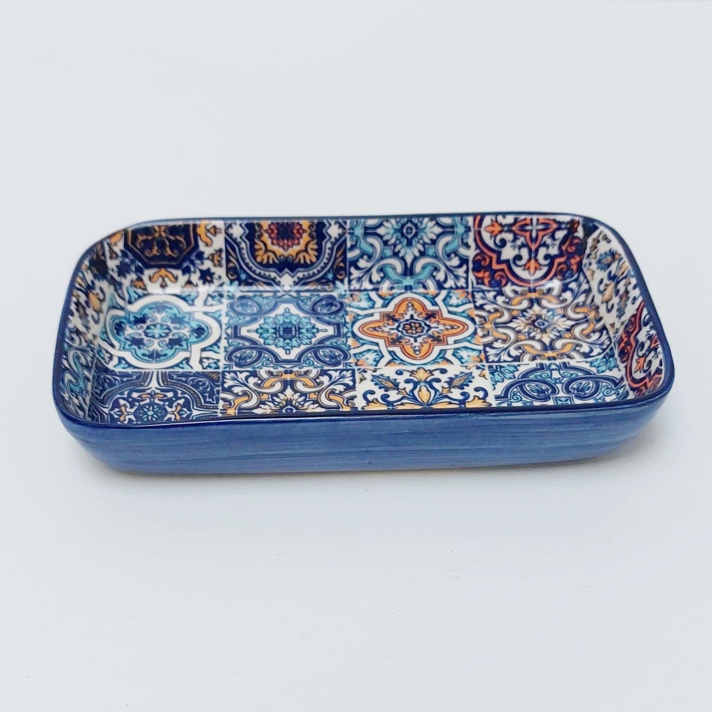 Jewelry tray, Decorative tray, Jewelry tray, Decorated oval tray for the bathroom| Ceramic soap dish
