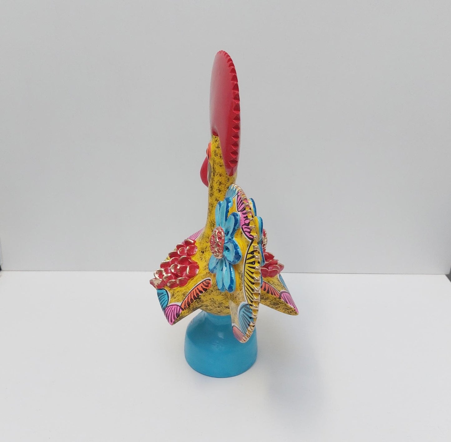Portuguese Rooster | Barcelos Rooster | Hand Painted Ceramic Rooster | Singular Christmas Gift|Multicolor Portuguese Rooster|Unique piece