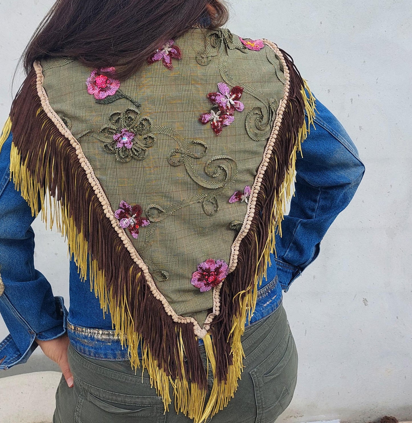 Customised denim jacket | Hand made Customized Denim Jacket|Limited edition custom jacket | Custom jacket for her | Christmas gift