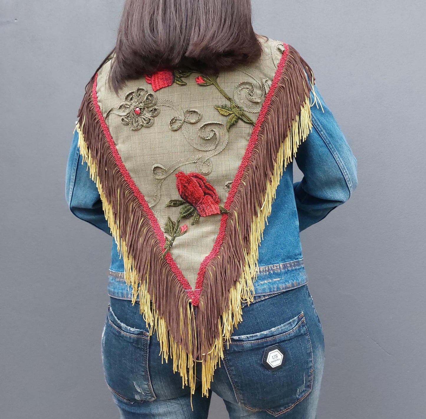 Customised denim jacket | Hand made Customized Denim Jacket|Limited edition custom jacket | Custom jacket for her | Christmas gift