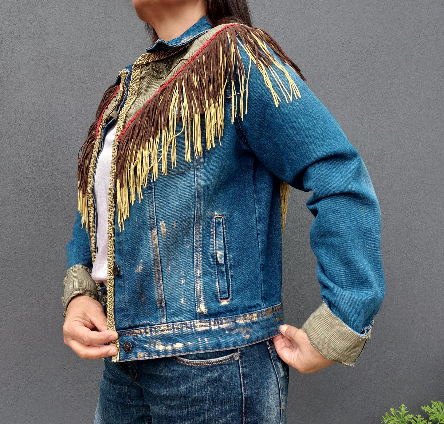 Customised denim jacket | Hand made Customized Denim Jacket|Limited edition custom jacket | Custom jacket for her | Christmas gift