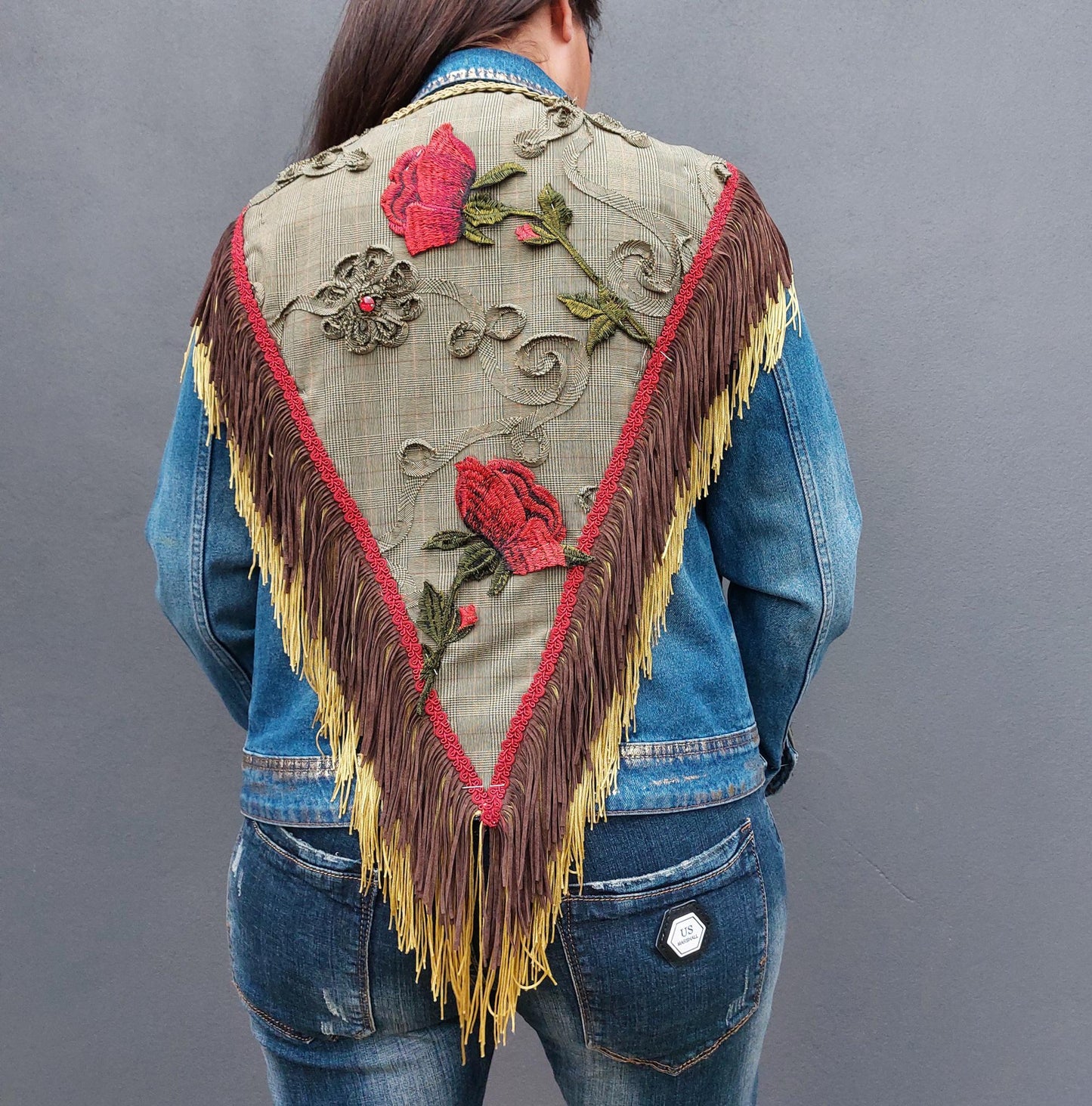 Customised denim jacket | Hand made Customized Denim Jacket|Limited edition custom jacket | Custom jacket for her | Christmas gift