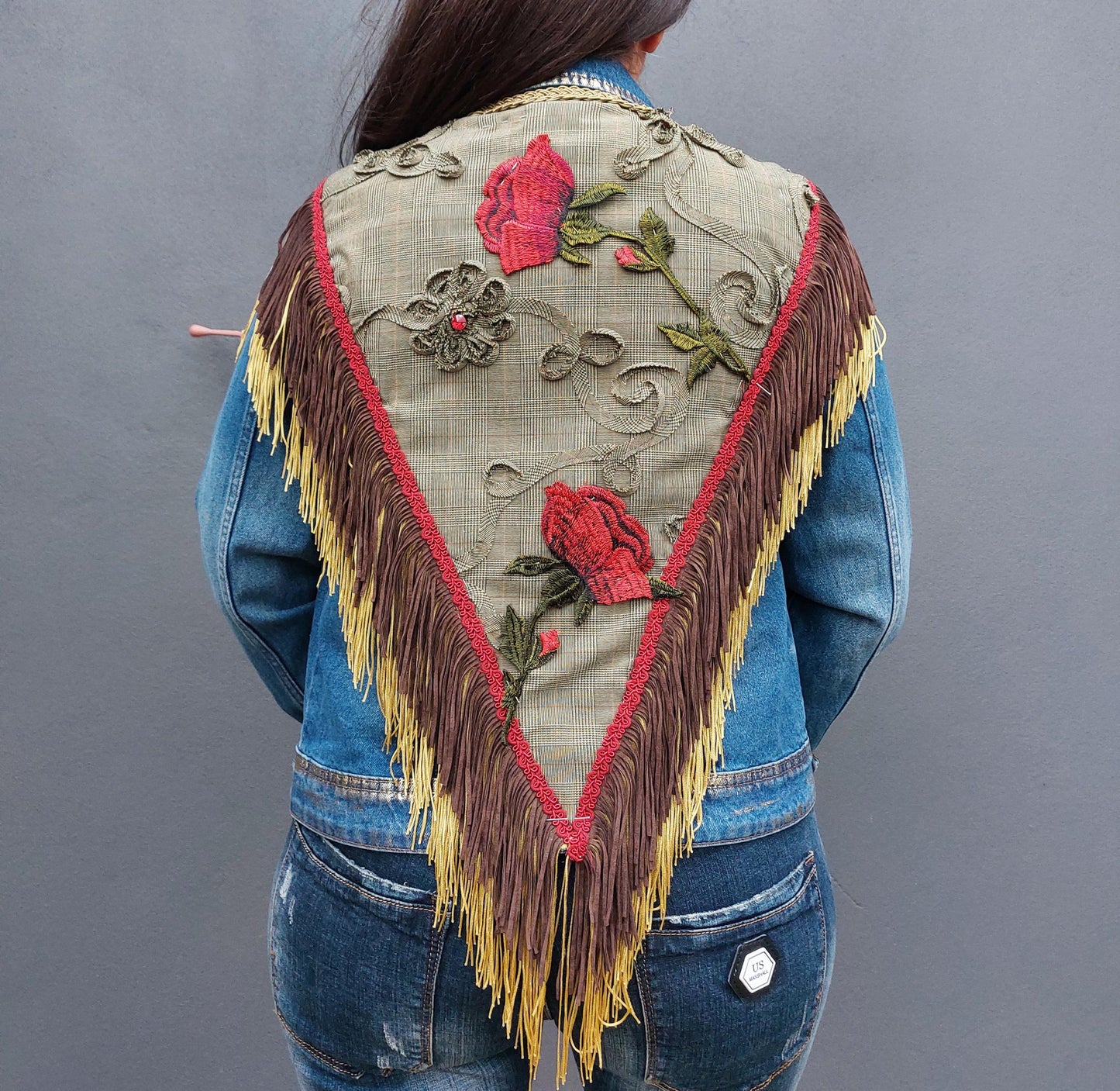 Customised denim jacket | Hand made Customized Denim Jacket|Limited edition custom jacket | Custom jacket for her | Christmas gift