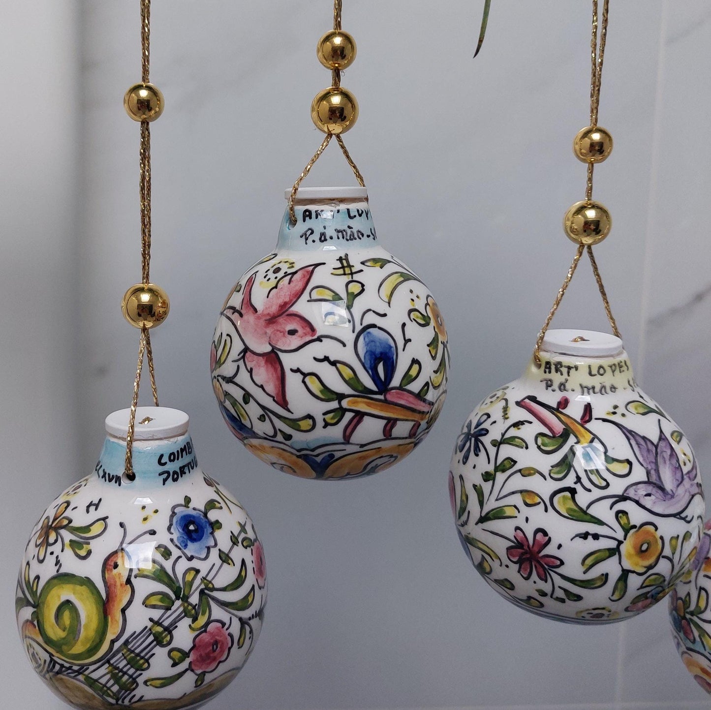 1x Christmas Balls Ornaments Handpainted| Hand painted Ceramic Christmas Balls| Portuguese Ceramic handpainted| Christmas gifts