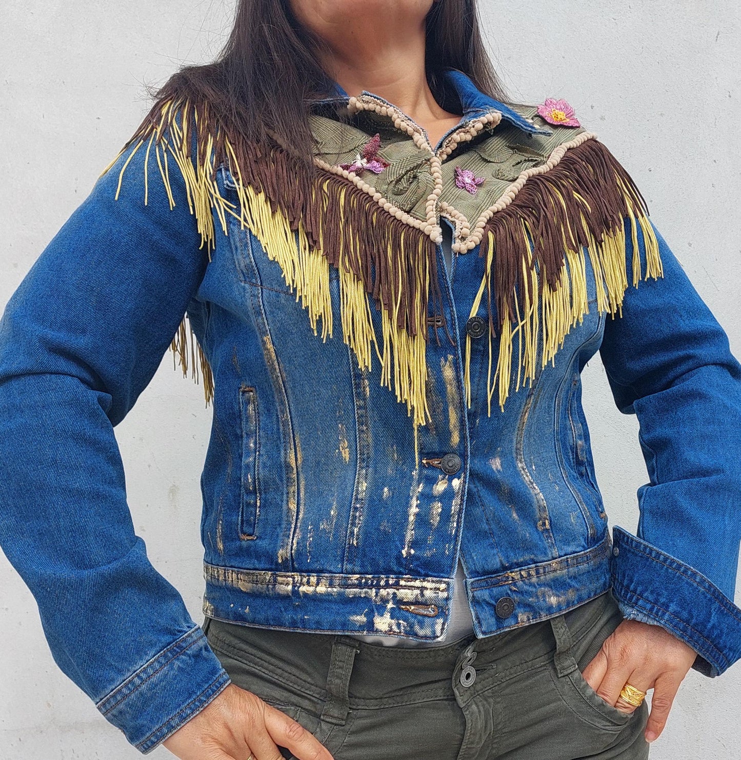 Customised denim jacket | Hand made Customized Denim Jacket|Limited edition custom jacket | Custom jacket for her | Christmas gift