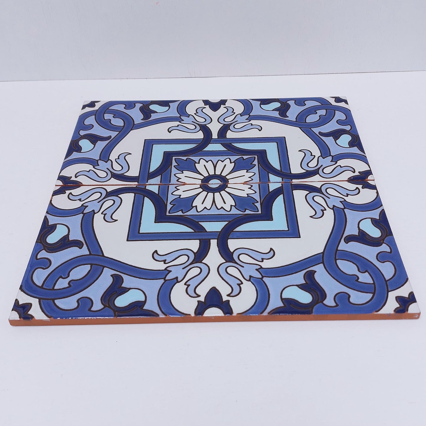 Hand-Painted Ceramic Tile Mural, Decorative Wall Art (11" x 11")