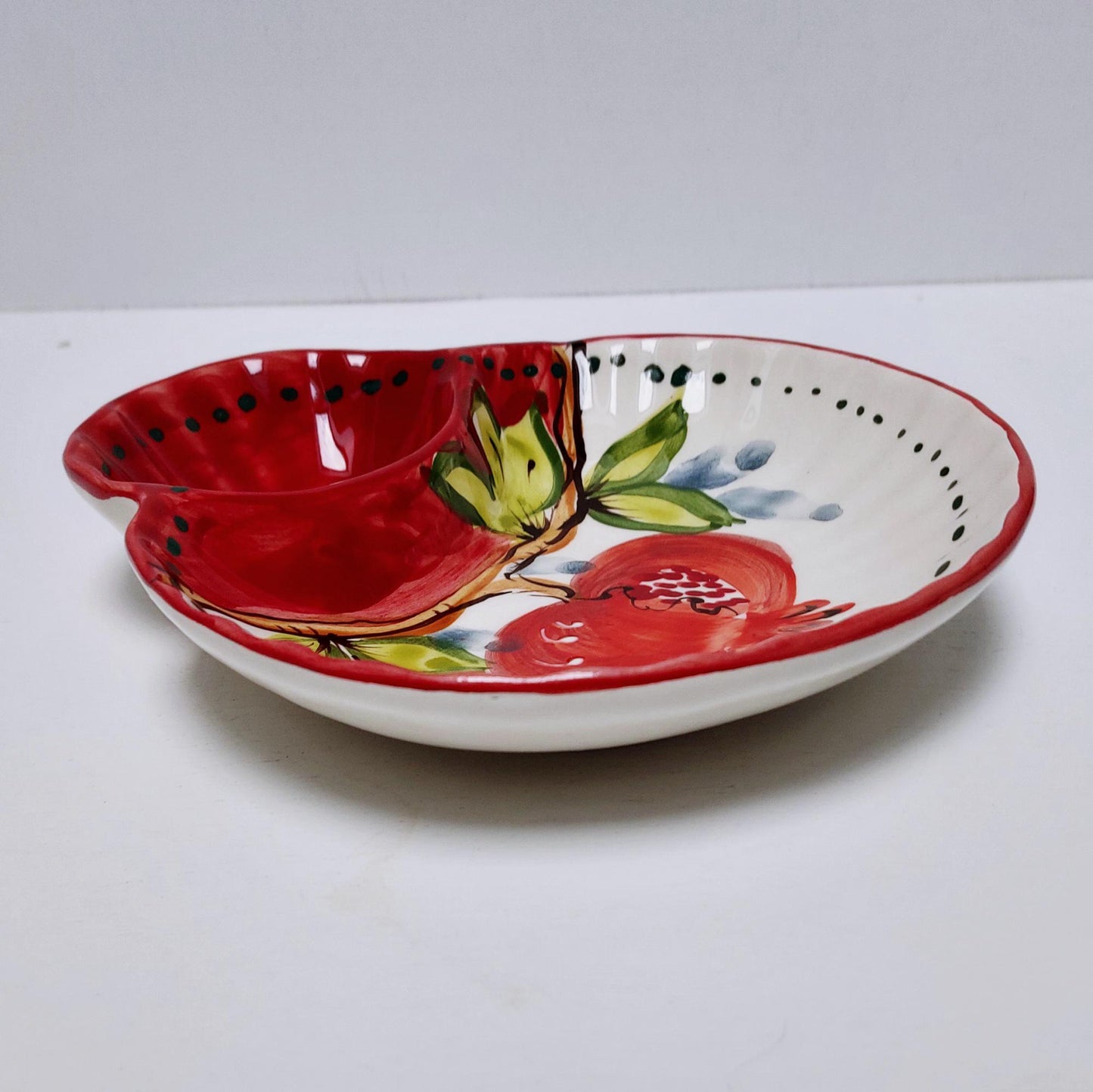 Portuguese Ceramic Olive Dish, Appetizer Serving Plate