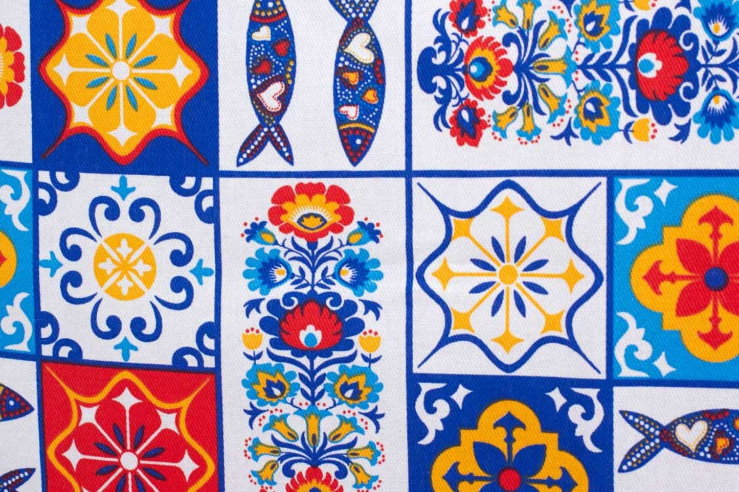 Portuguese tiles tablecloth,Portugues tiles apron, Portuguese Tiles tea towel