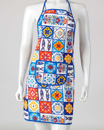 Portuguese tiles tablecloth,Portugues tiles apron, Portuguese Tiles tea towel