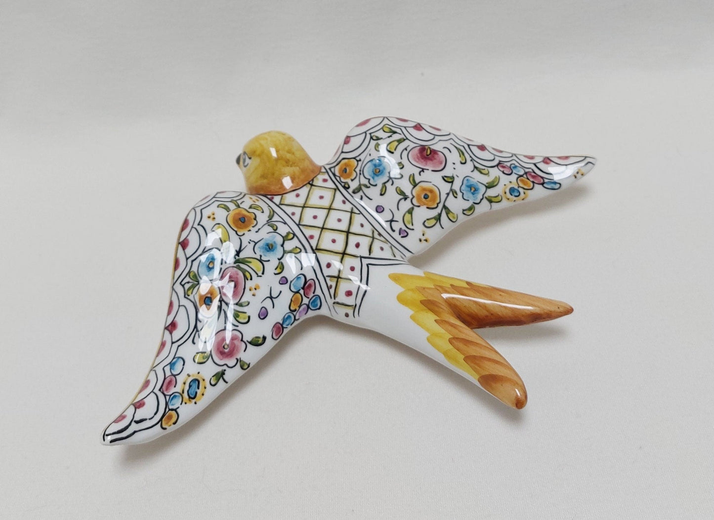 Ceramic swallow, Portuguese ceramic swallow, Portuguese ceramics, Ceramic Wall Decor , Hand painted ceramic swallows,