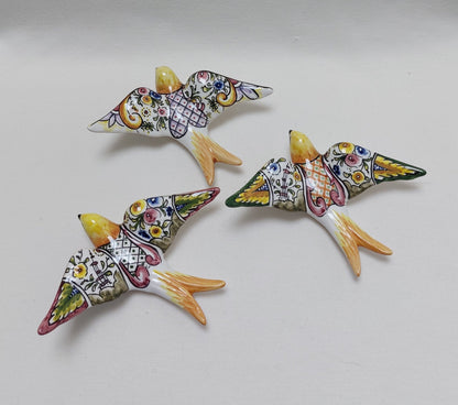 Ceramic Swallows Rose pack 3