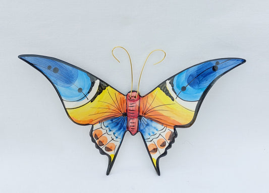Hand-Painted Ceramic Butterfly - Portuguese Wall Decoration