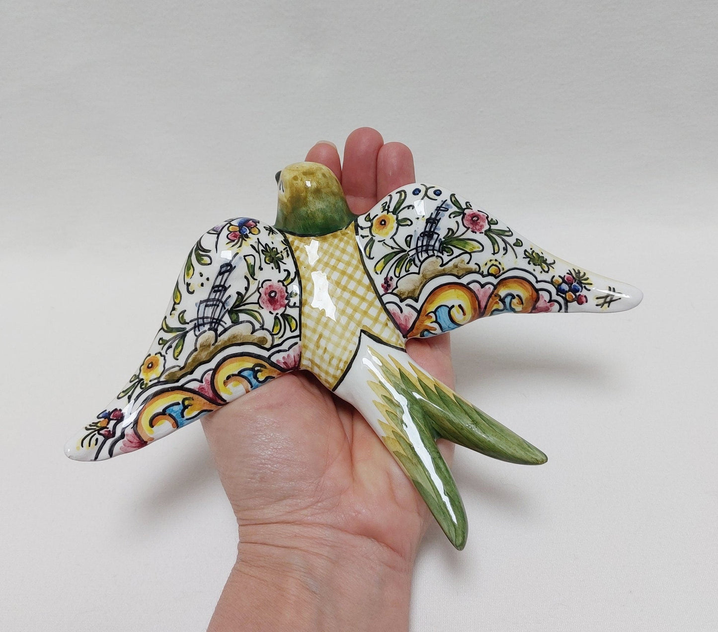 Ceramic swallow, Portuguese ceramic swallow, Portuguese ceramics, Ceramic Wall Decor , Hand painted ceramic swallows,