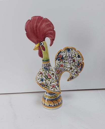 XL Portuguese Rooster | Barcelos Rooster | Hand Painted Ceramic Rooster | Singular Gift | Rustic Rooster | Multicolor Portuguese Rooster