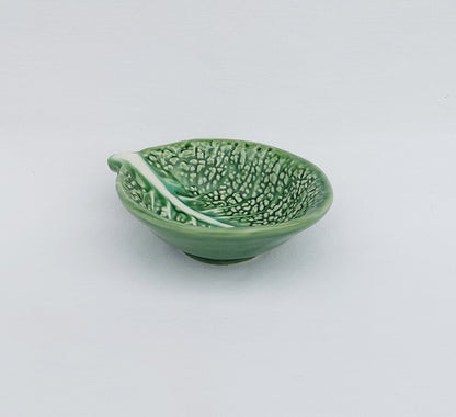 Sushi Soy Sauce bowl, Sauce bowl, Ceramic bowl for sauce, Ceramic bowl handmade pottery, Portuguese ceramics, Ceramic Cabbage leaf design