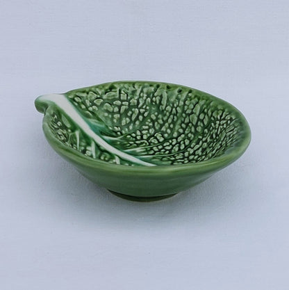 Sushi Soy Sauce bowl, Sauce bowl, Ceramic bowl for sauce, Ceramic bowl handmade pottery, Portuguese ceramics, Ceramic Cabbage leaf design