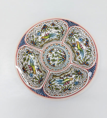 Aperitif Ceramic tray, Ceramic tray, Snack tray, Singular Gift, Portuguese Ceramic, Hand painted ceramic, Aperitif Platter