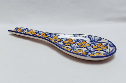 Ceramic Tile Spoon Rest|Portuguese Gifts| Traditional portuguese ceramic souvenirs| Hand painted ceramic| Traditional ceramic for kitchen|