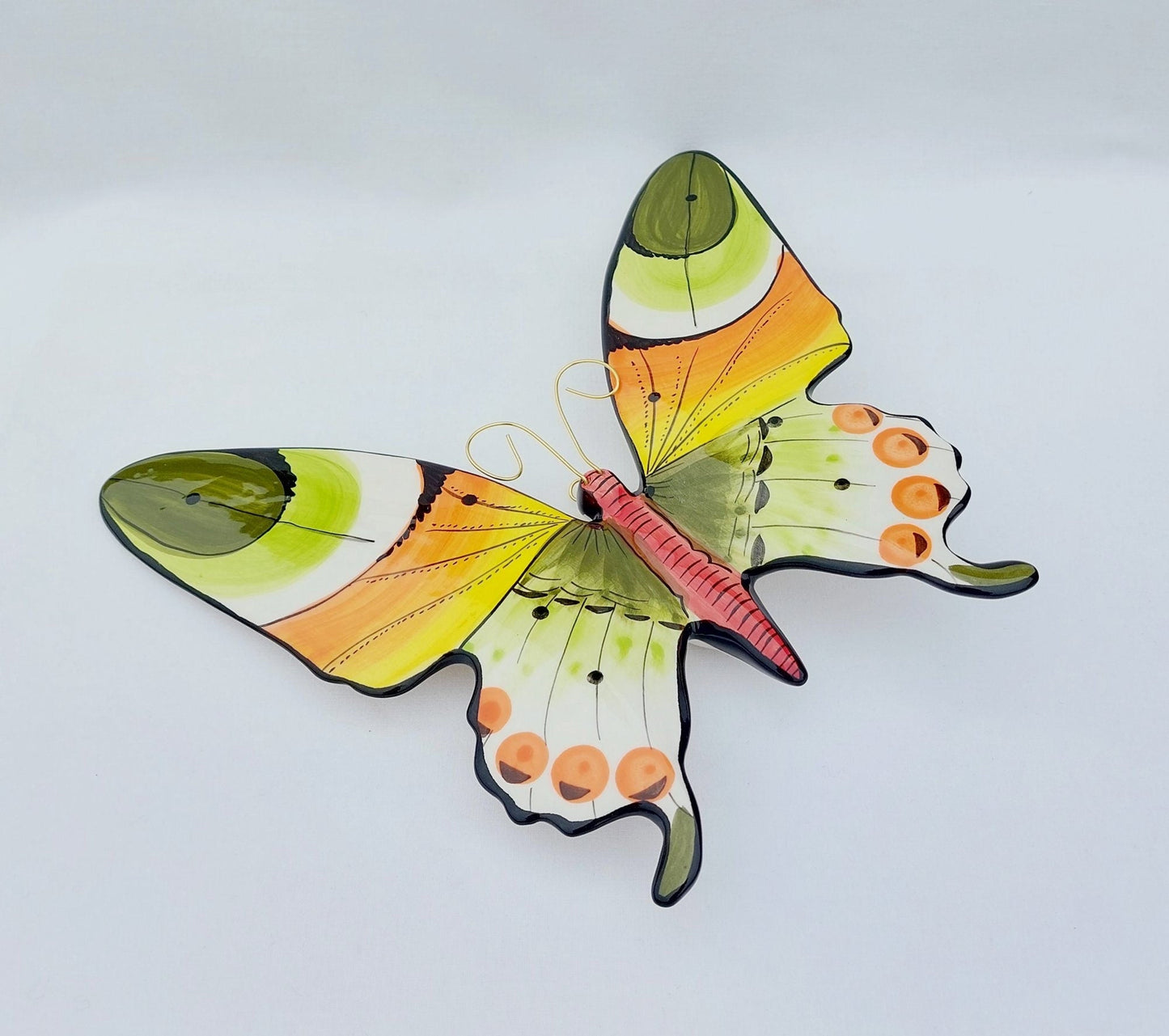 XL Ceramic Butterfly | Decorative Butterfly | Hand painted ceramic butterfly| Butterfly wall decoration