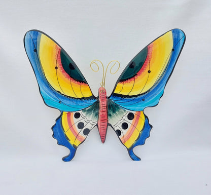 XL Ceramic Butterfly | Decorative Butterfly | Hand painted ceramic butterfly| Butterfly wall decoration