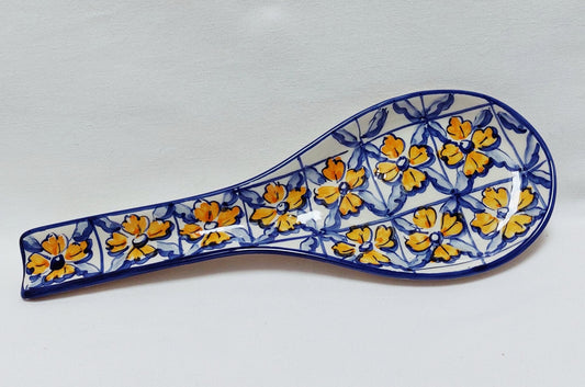 Ceramic Tile Spoon Rest|Portuguese Gifts| Traditional portuguese ceramic souvenirs| Hand painted ceramic| Traditional ceramic for kitchen|