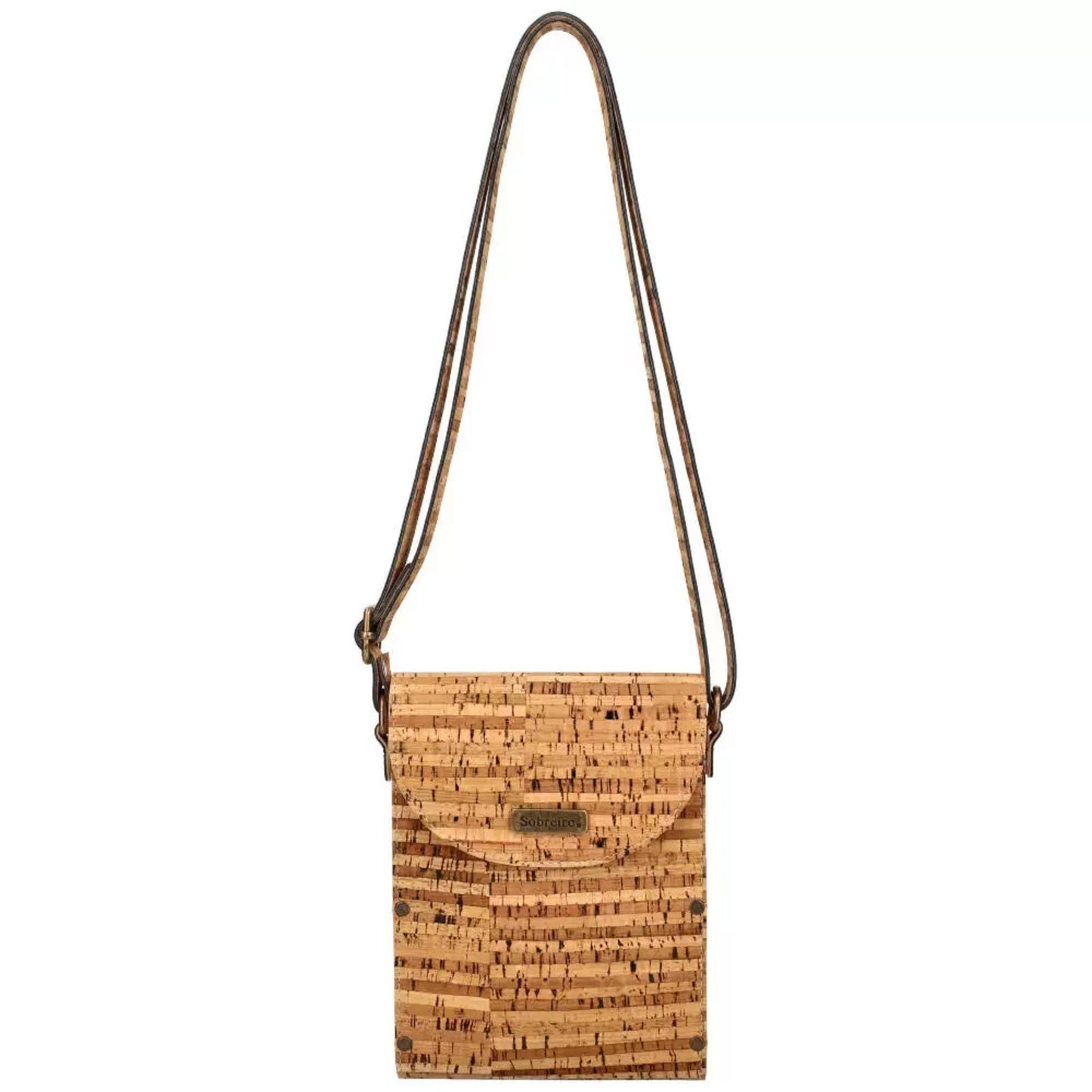 Cork and wood bag. Original gift for her. Genuine cork bag, Portuguese cork bag, Mobile Bag