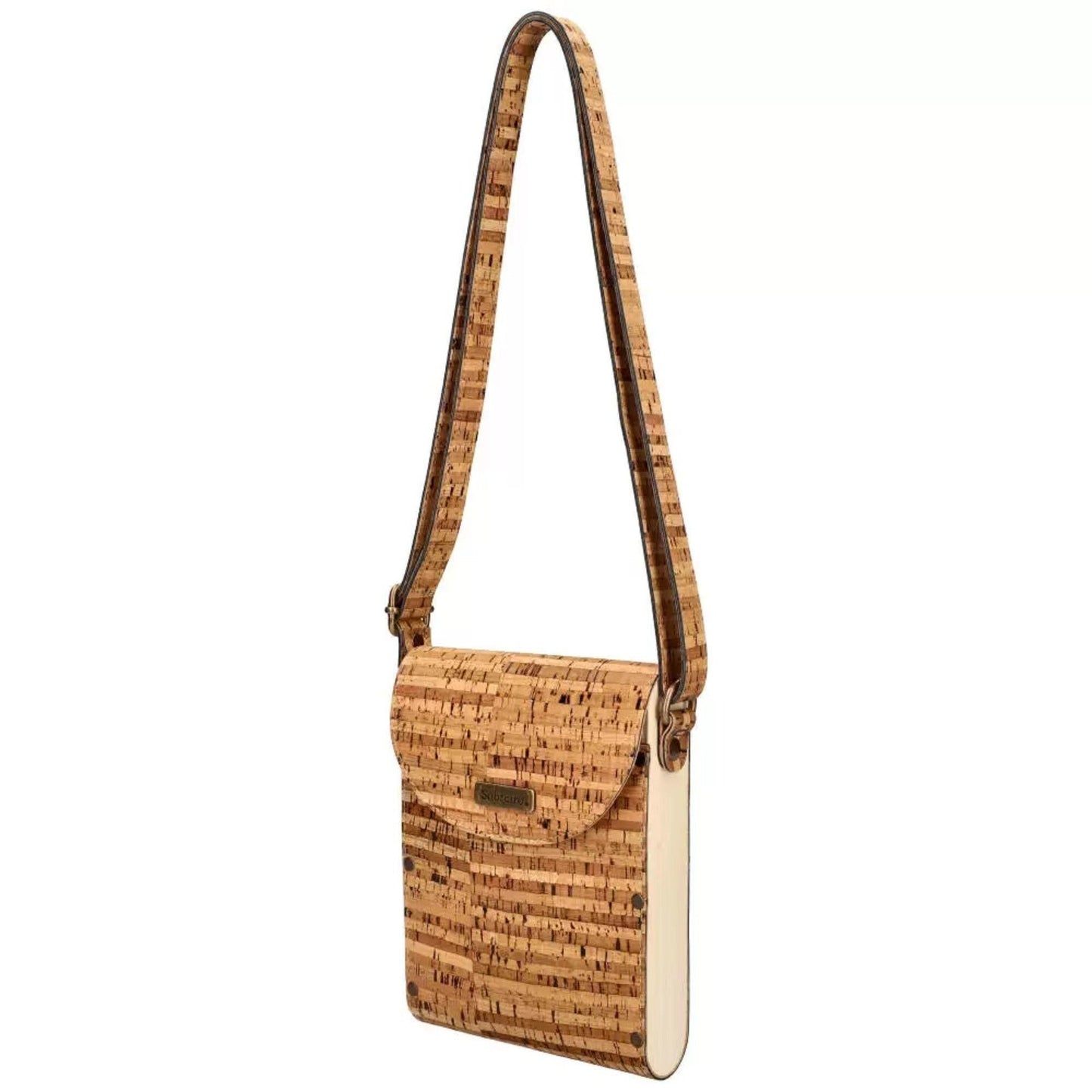 Cork and wood bag. Original gift for her. Genuine cork bag, Portuguese cork bag, Mobile Bag