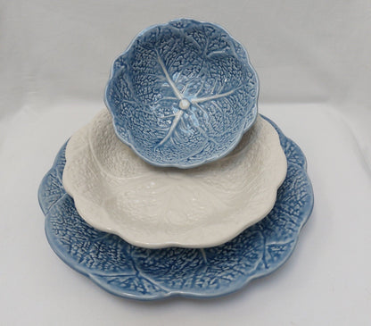 Set x6 Ceramic Plates, Ceramic Cabbage leaf design, Ceramic, Ceramic Plates, Handmade Porttery, Ceramic plate set for 6, Wedding Gift