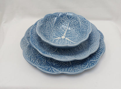 Set x6 Ceramic Plates, Ceramic Cabbage leaf design, Handmade Porttery, Ceramic plate set for 6, Wedding Gift