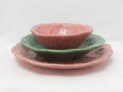 Set x6 Ceramic Plates, Ceramic Cabbage leaf design, Ceramic, Ceramic Plates, Handmade Porttery, Ceramic plate set for 6, Wedding Gift
