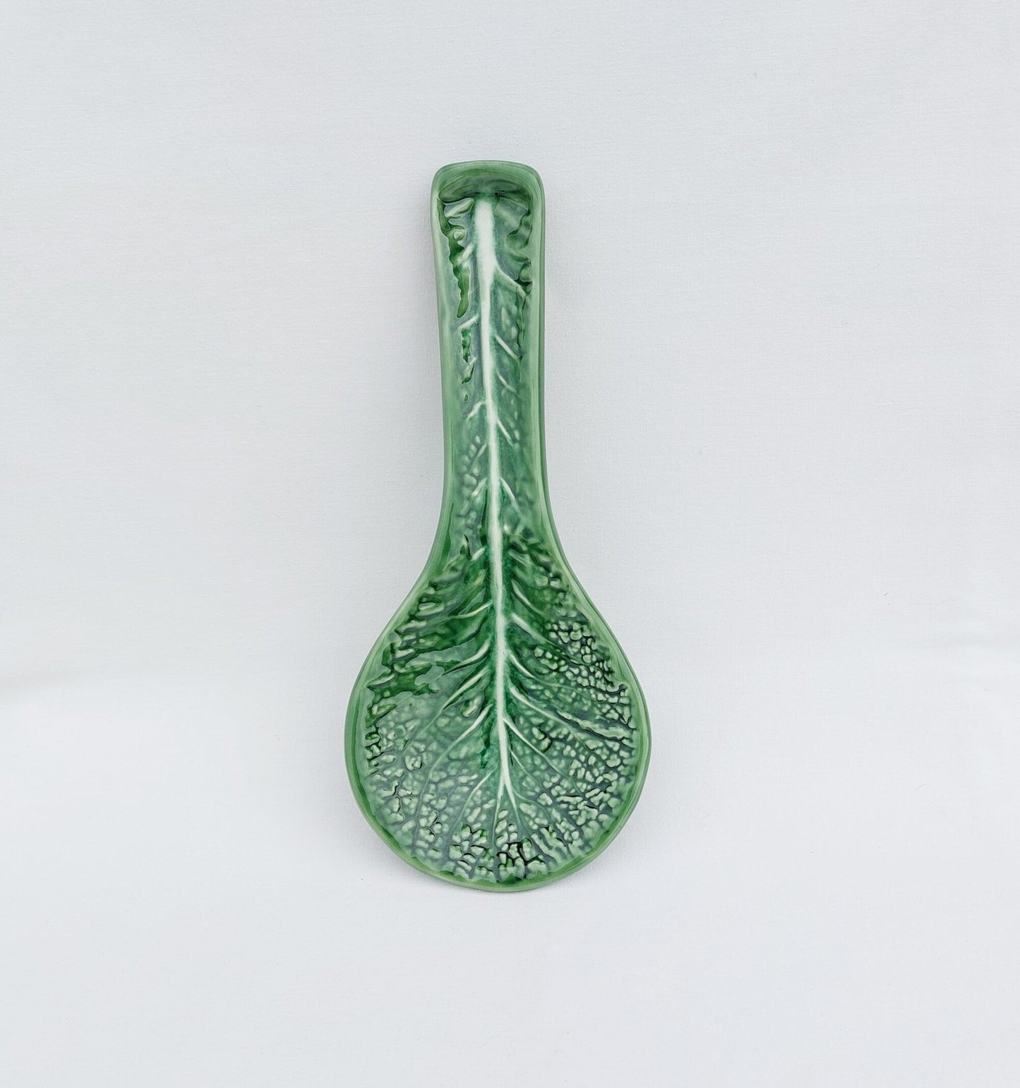 Ceramic Spoon Rest|Ceramic Cabbage leaf design | Traditional portuguese ceramic|  Traditional ceramic for kitchen| Gifts for chefs