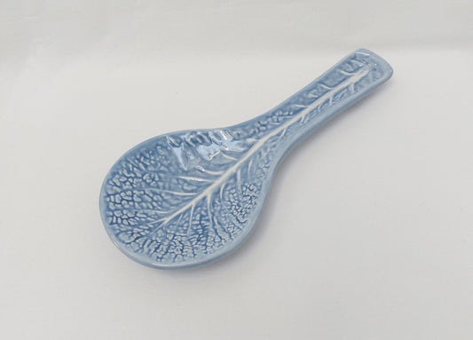 Ceramic Spoon Rest| Ceramic Cabbage leaf design| Traditional portuguese ceramic|  Traditional ceramic for kitchen| Gifts for chefs