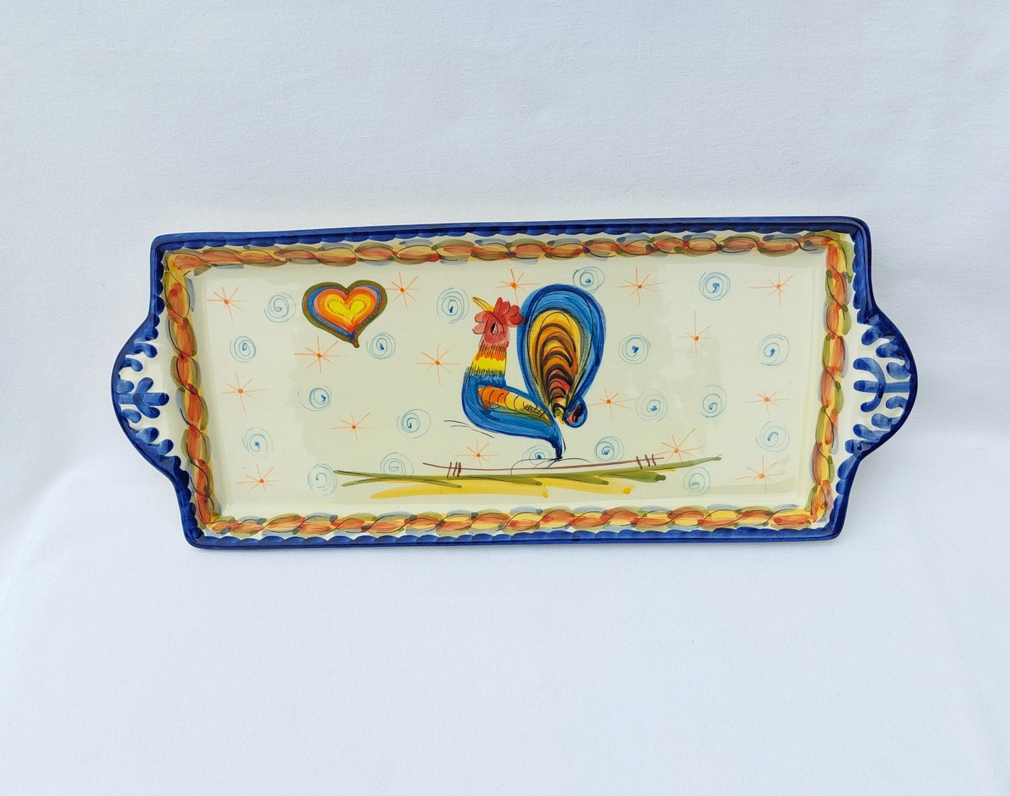 Portuguese Ceramic Tray | Cake ceramic tray| Serving Tray | Rectangular Tray | Portuguese Dinnerware |