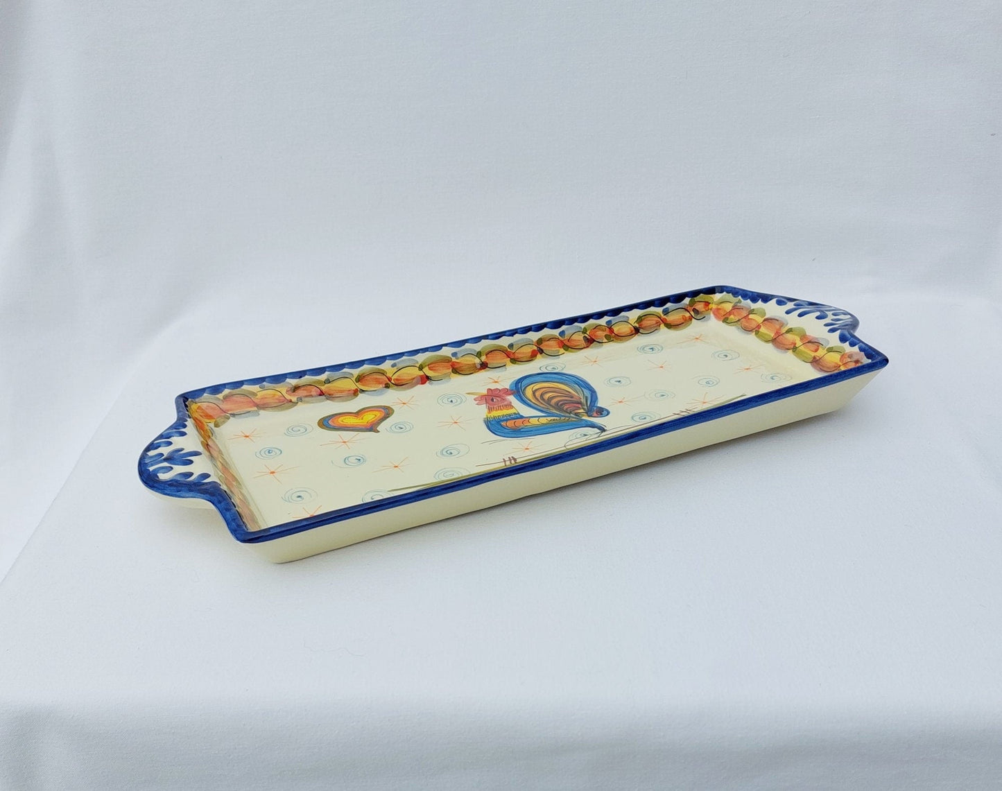 Portuguese Ceramic Tray | Cake ceramic tray| Serving Tray | Rectangular Tray | Portuguese Dinnerware |